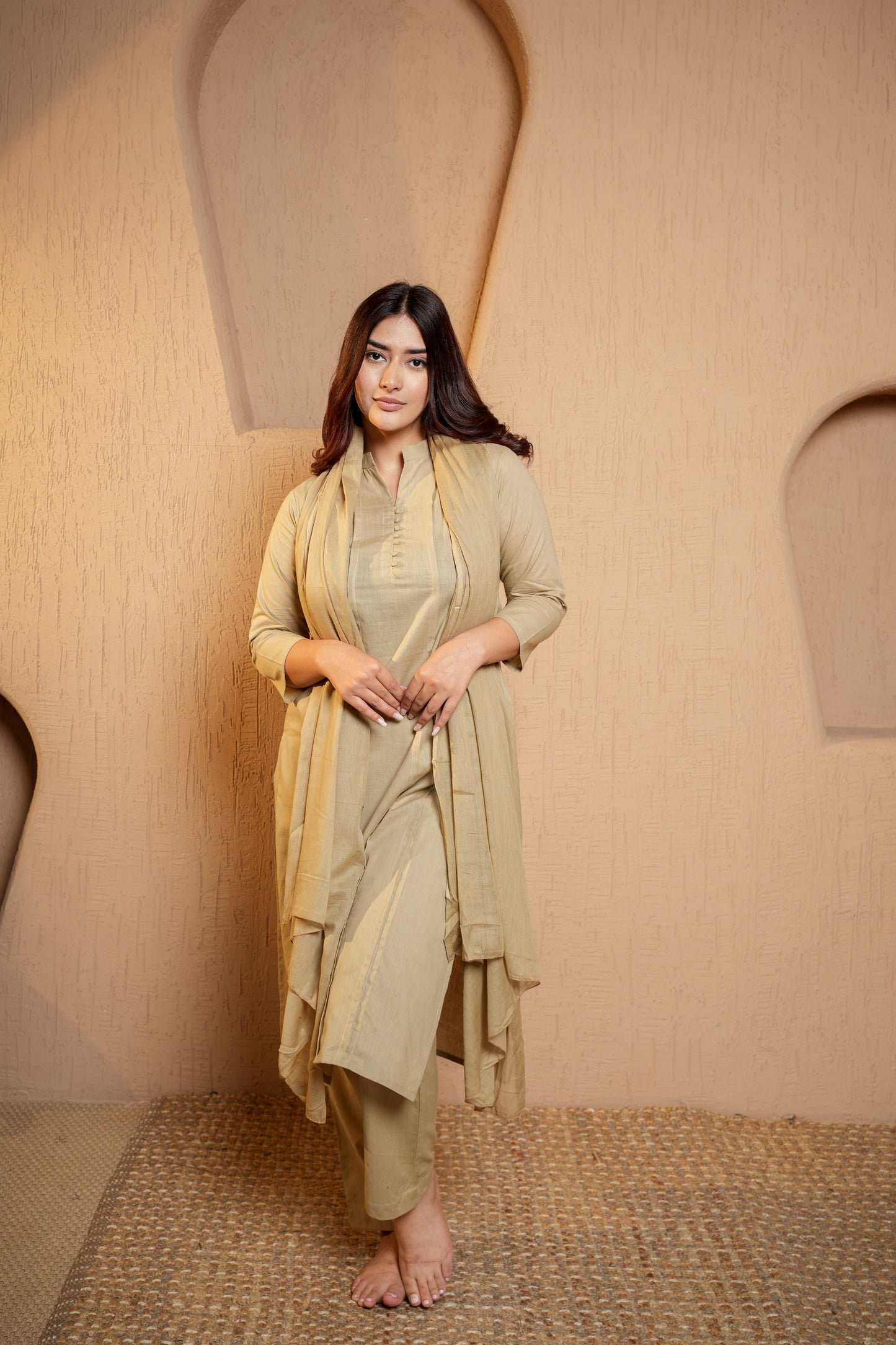 Safari Serenity Slub Dupatta Set