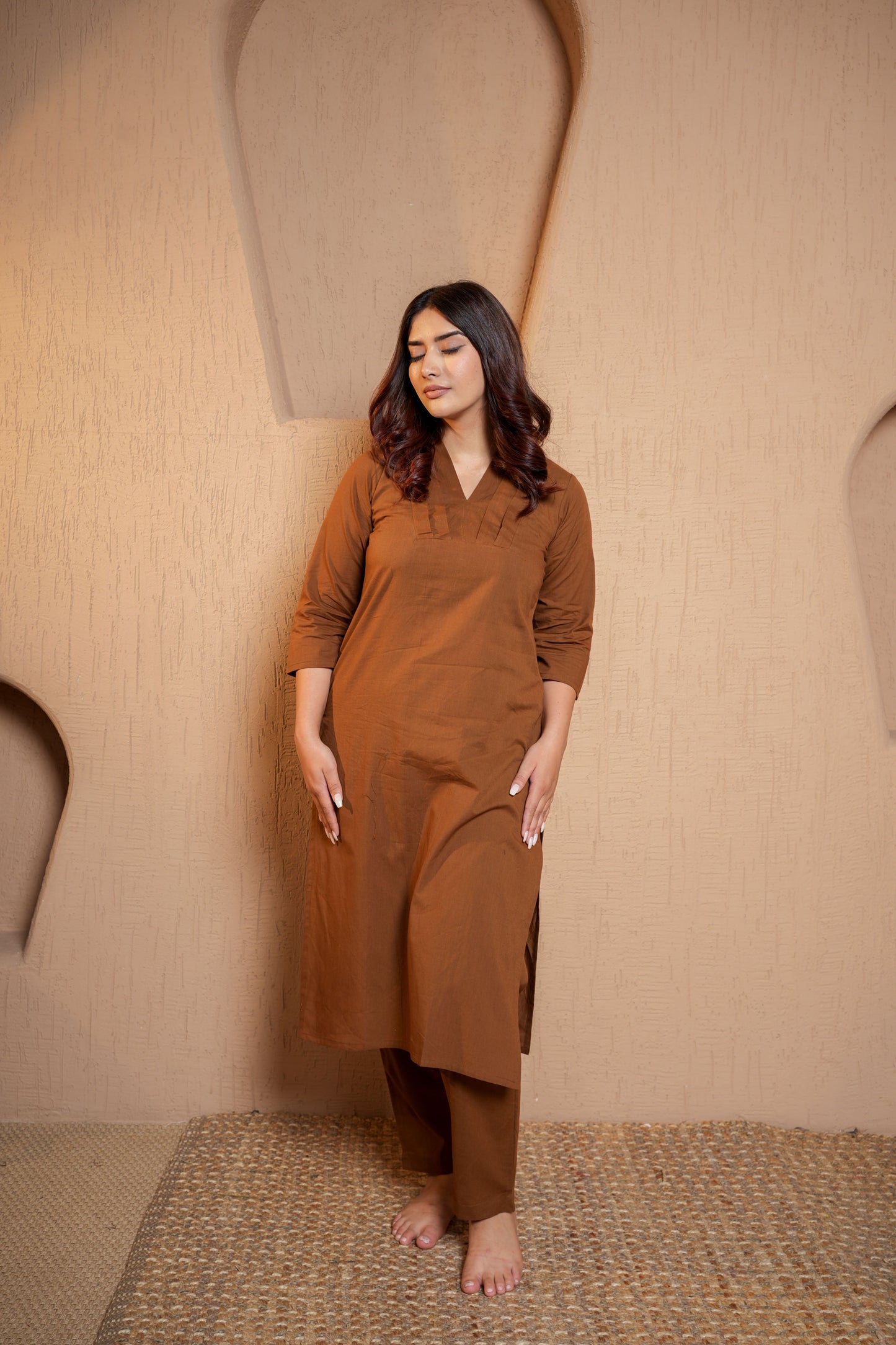 Rustic Ember kurti Set