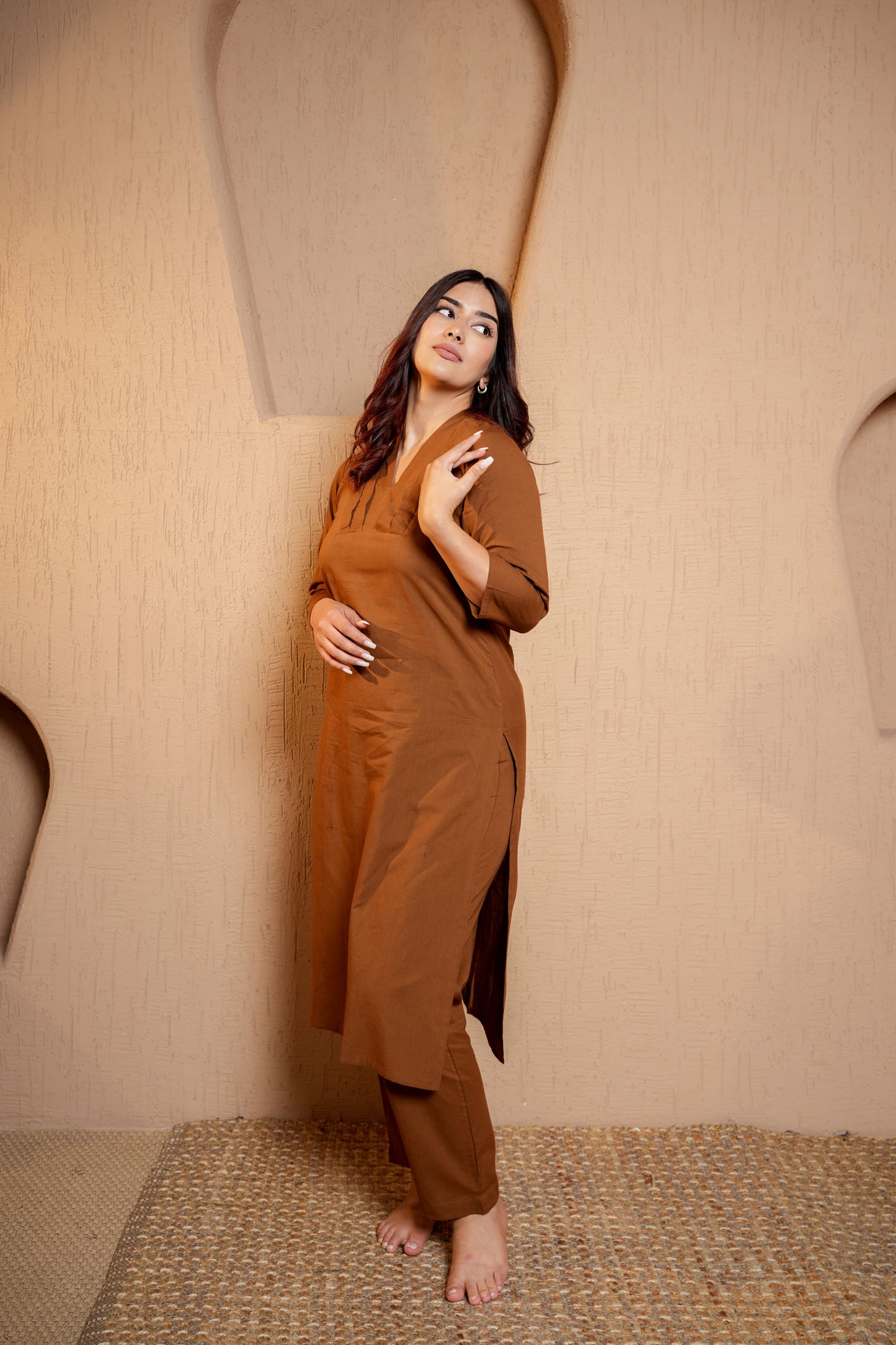 Rustic Ember kurti Set
