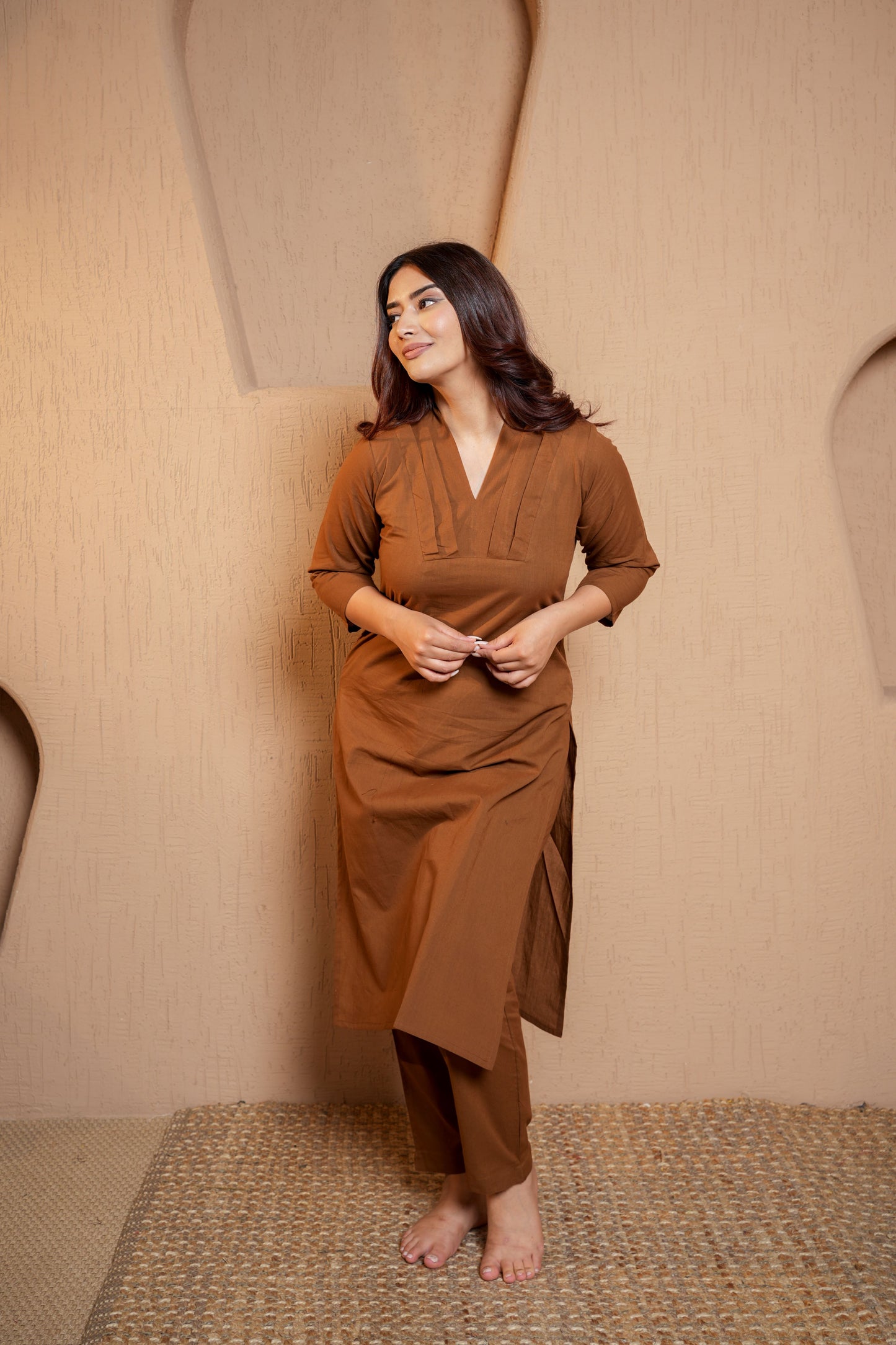 Rustic Ember kurti Set