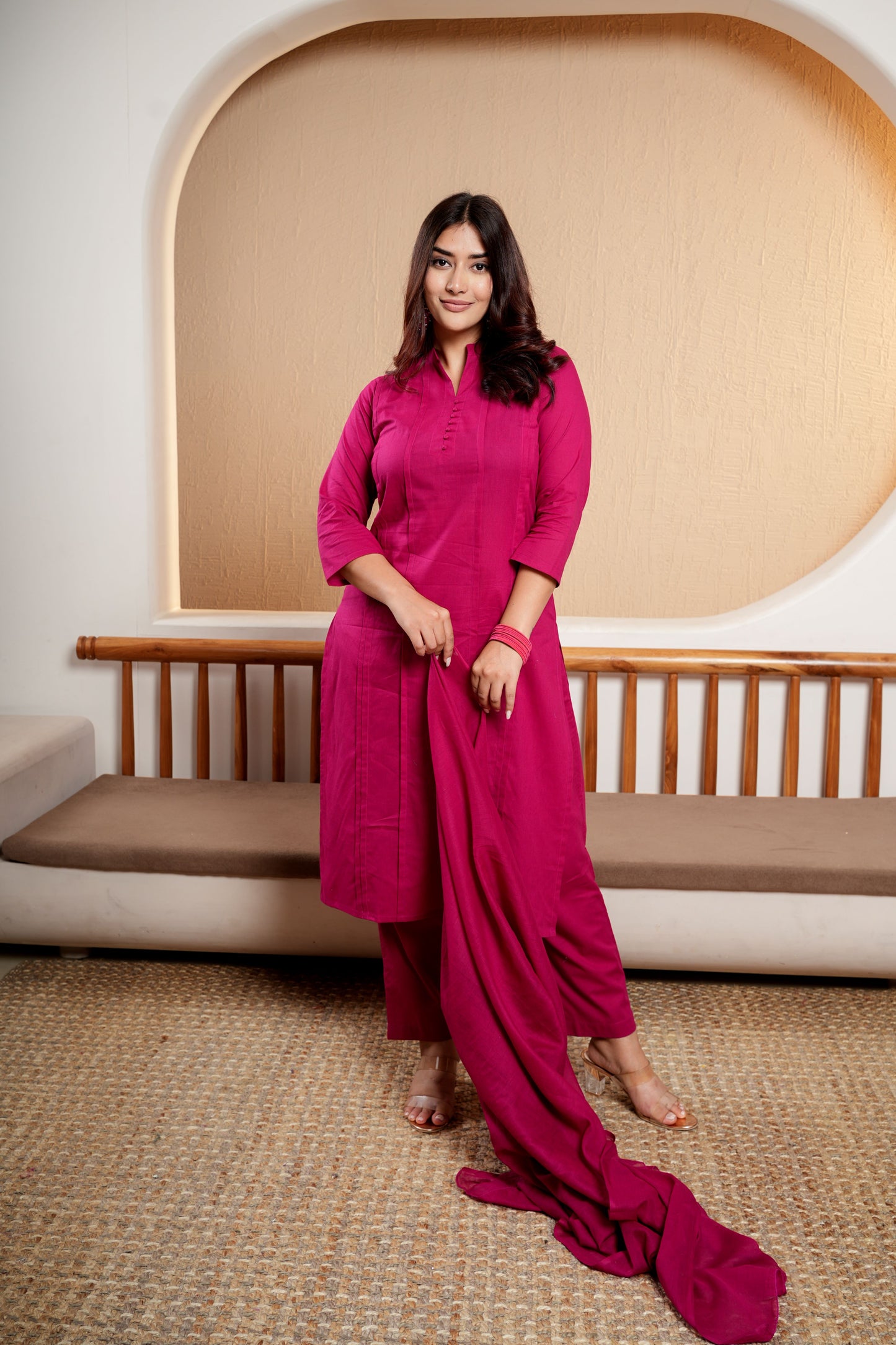 Minty Marvel Dupatta Set