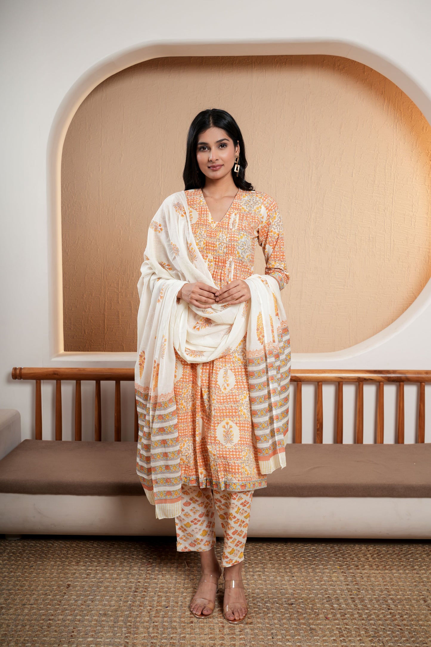 Leafy Lullaby Dupatta Set