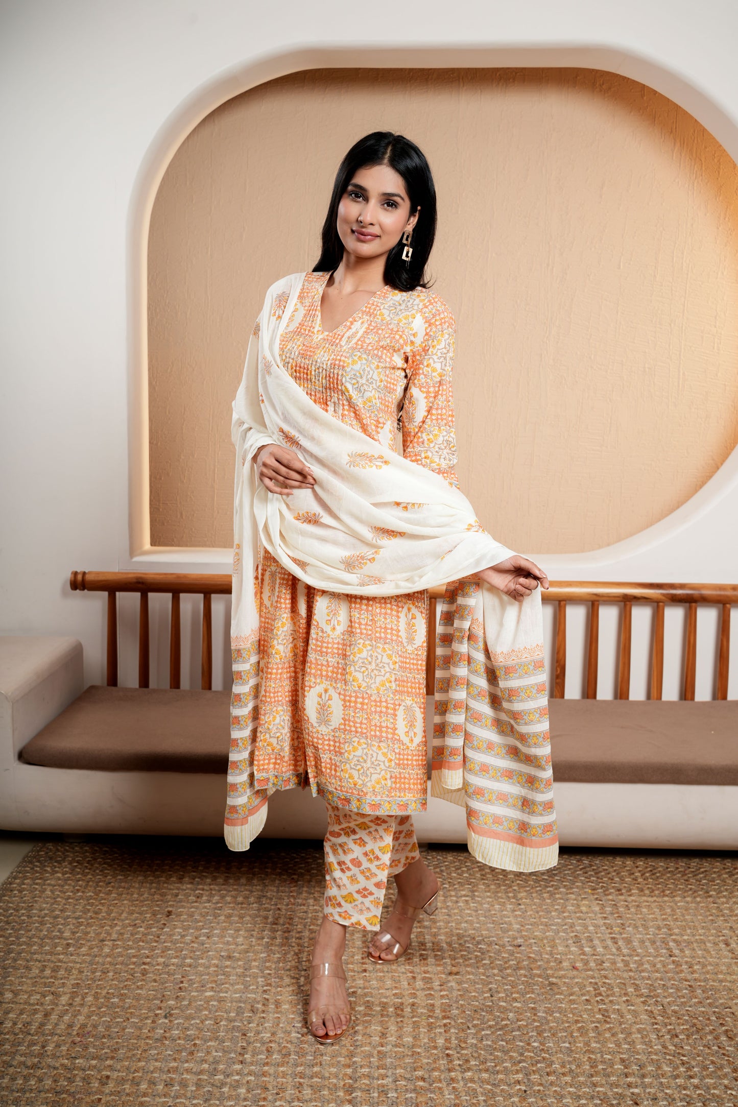 Leafy Lullaby Dupatta Set