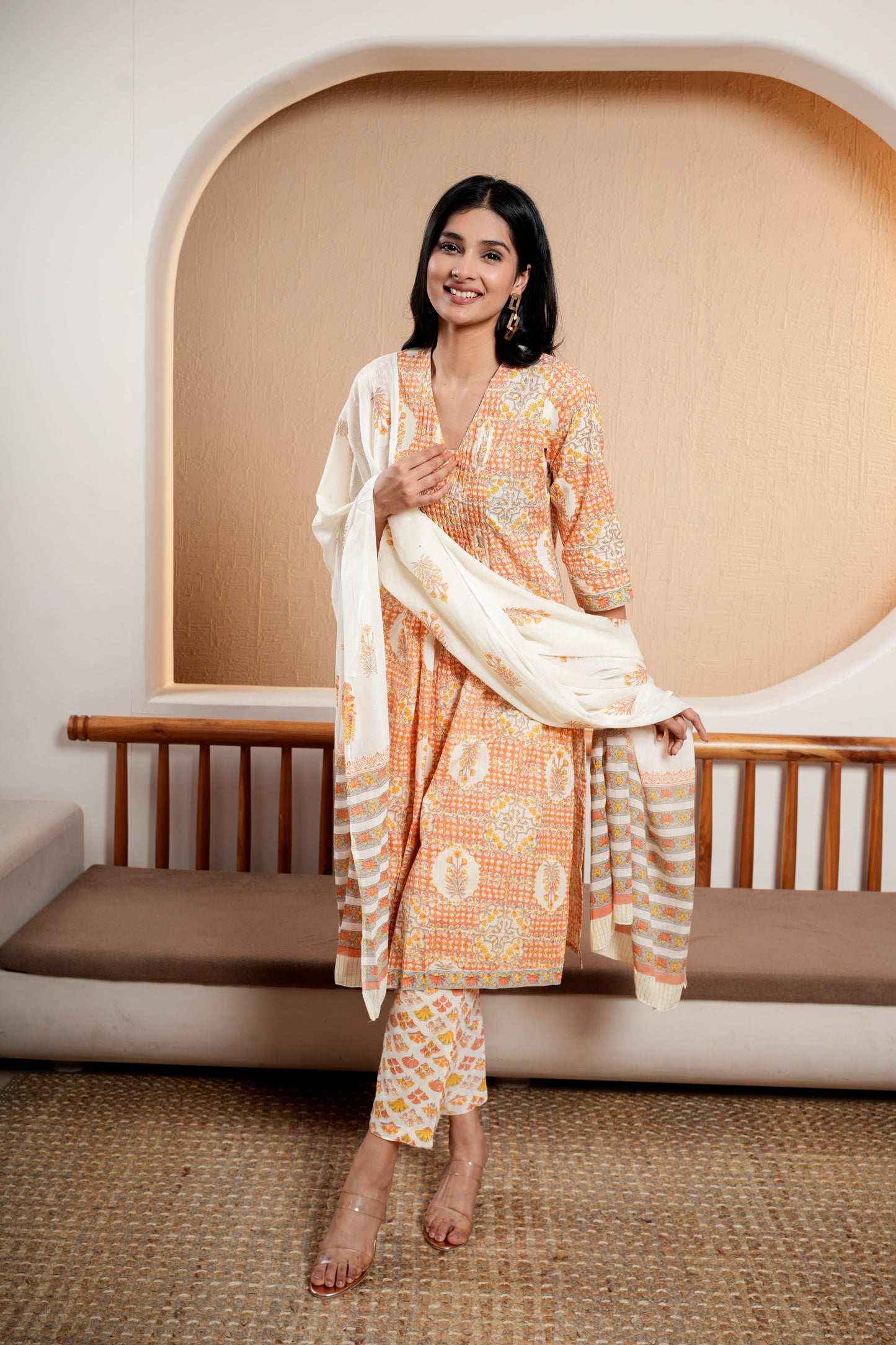 Leafy Lullaby Dupatta Set