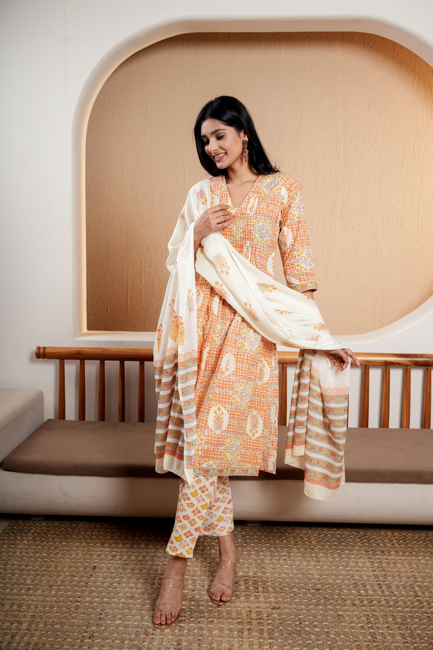 Leafy Lullaby Dupatta Set