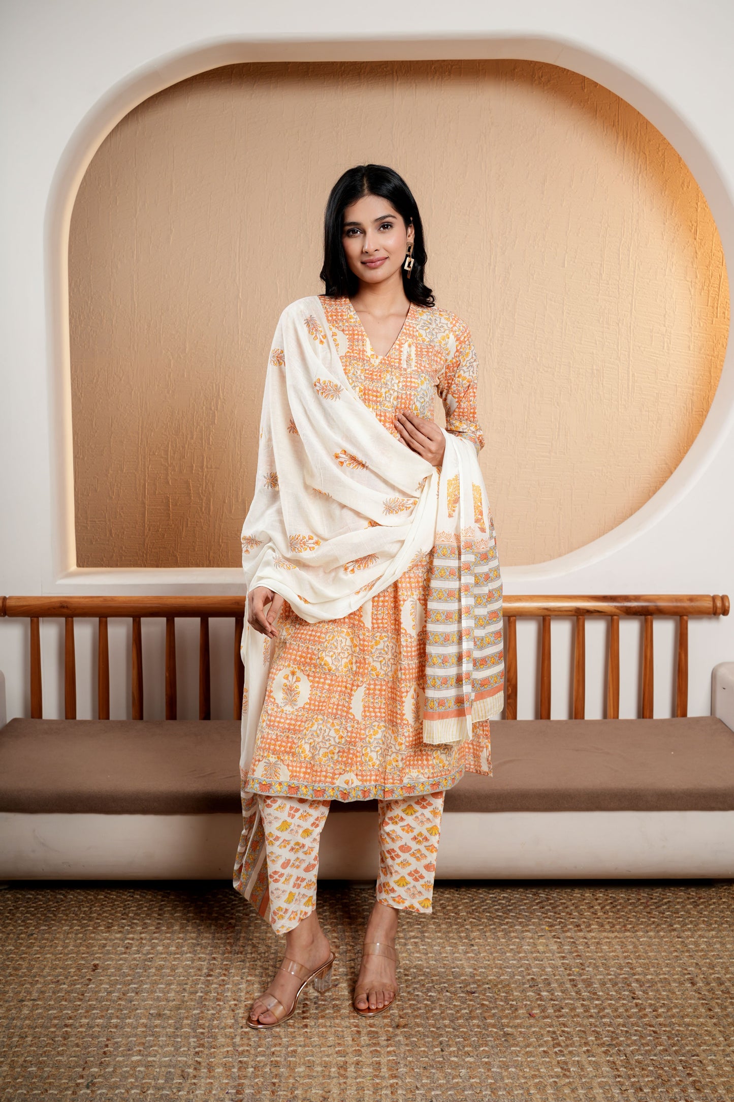 Leafy Lullaby Dupatta Set