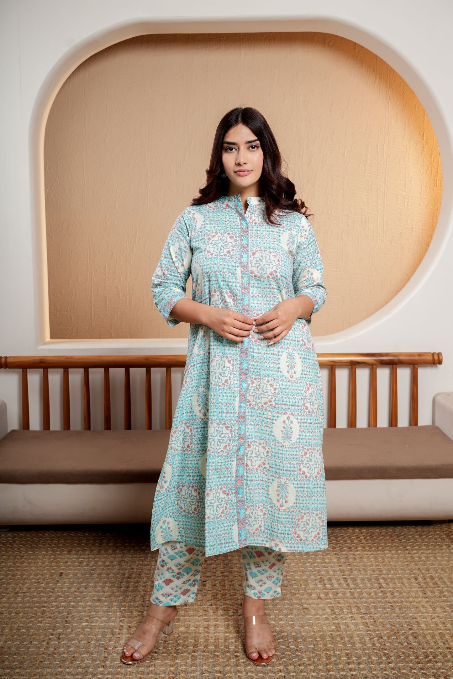 Ivory Blossom Dupatta Set