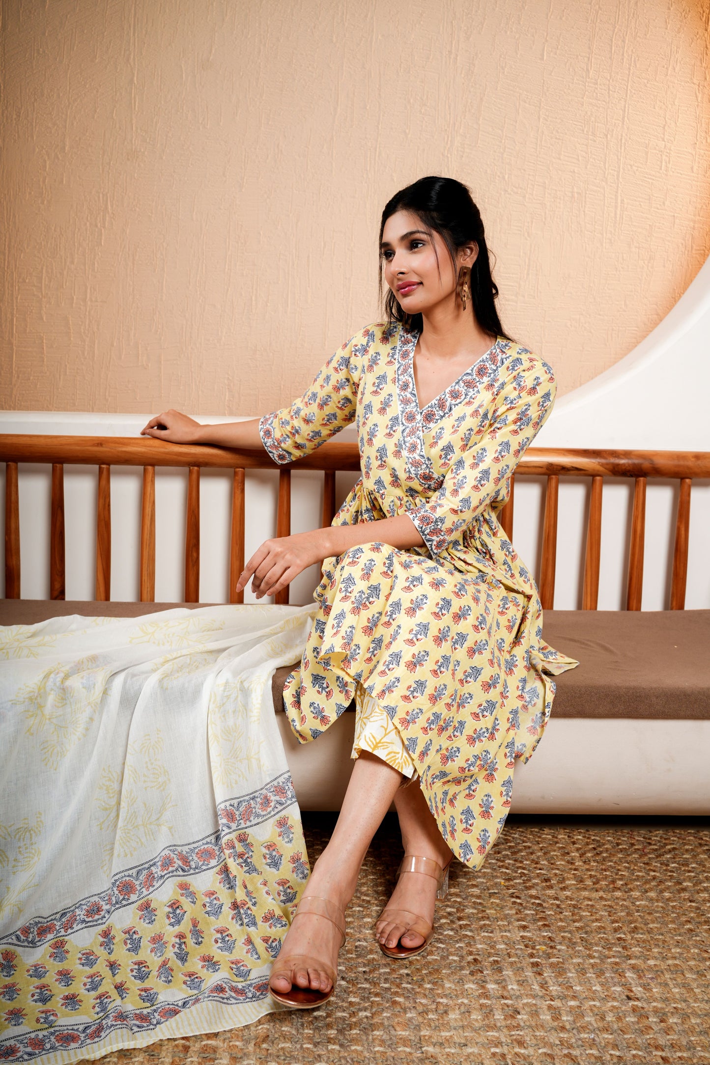 Slate Blue Artistry Dupatta Set