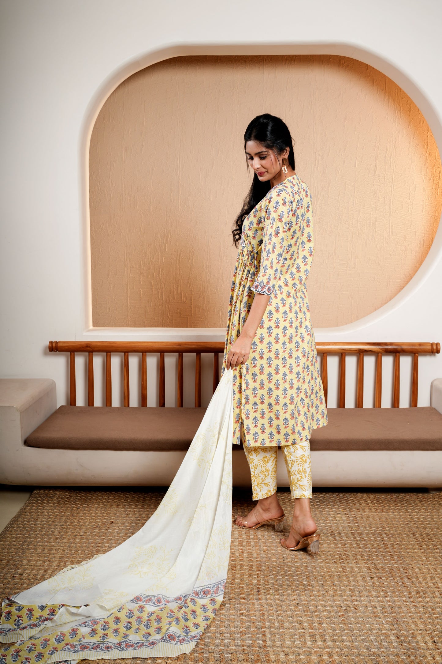 Slate Blue Artistry Dupatta Set