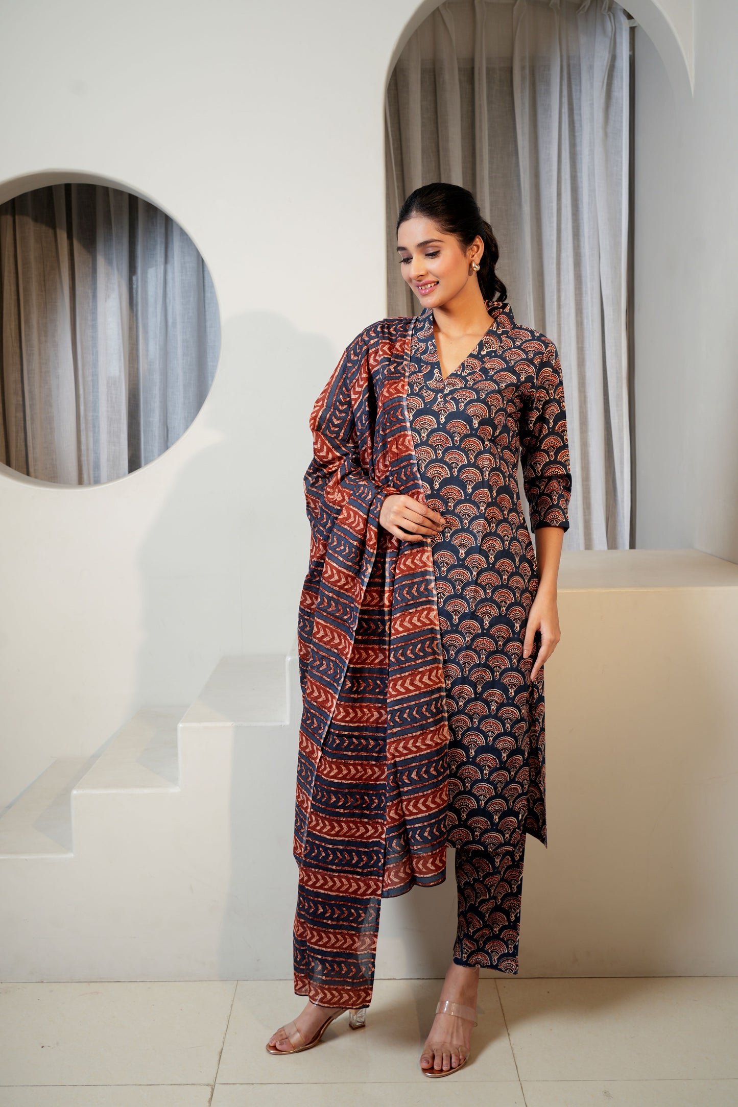 Blueberry Bliss Dupatta set for women