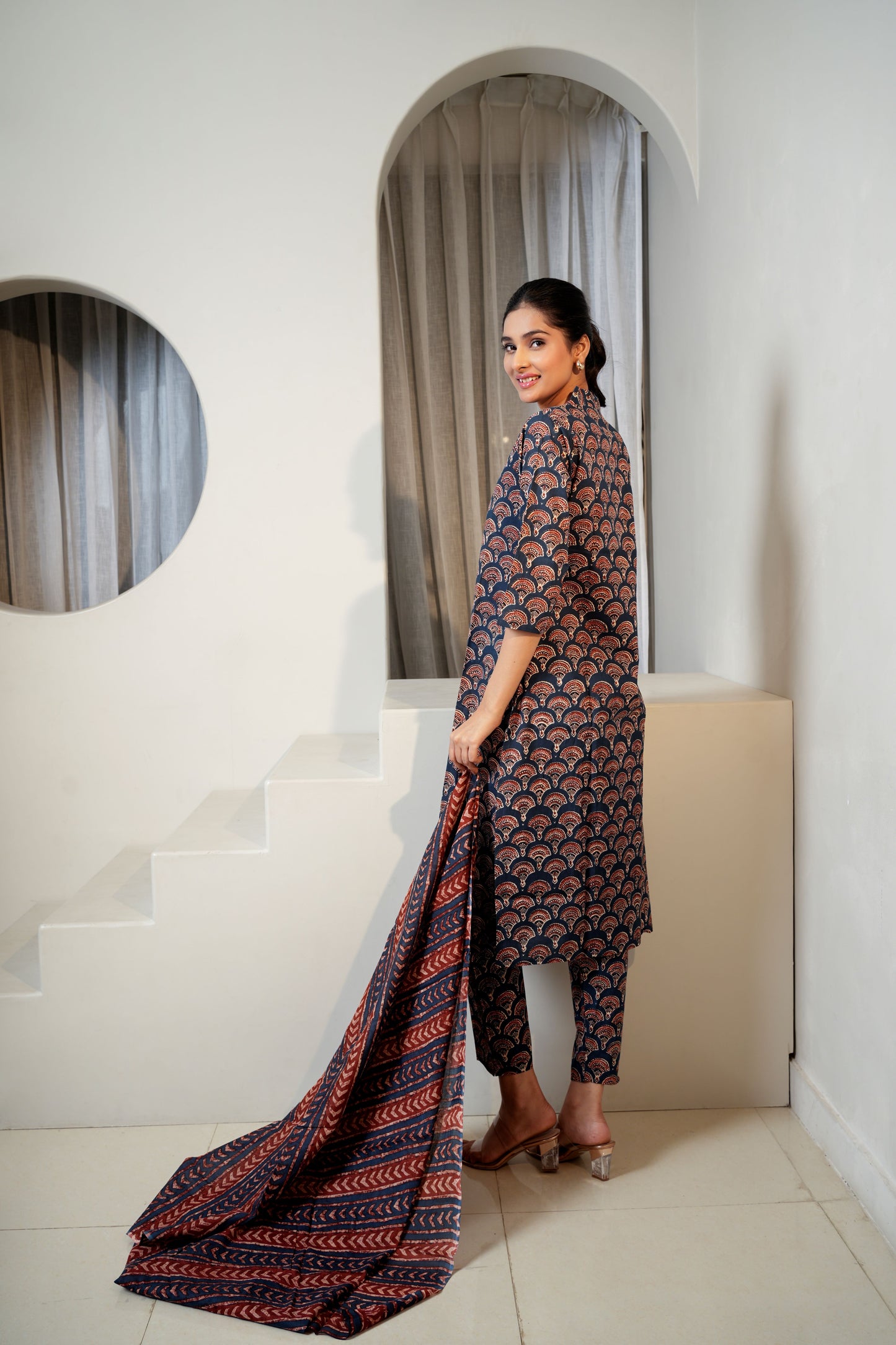 Blueberry Bliss Dupatta set for women