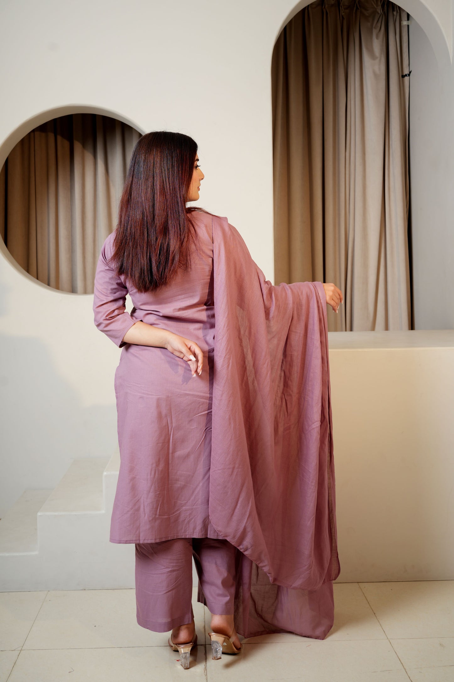 Luxe Herbaceous Dupatta Set for women