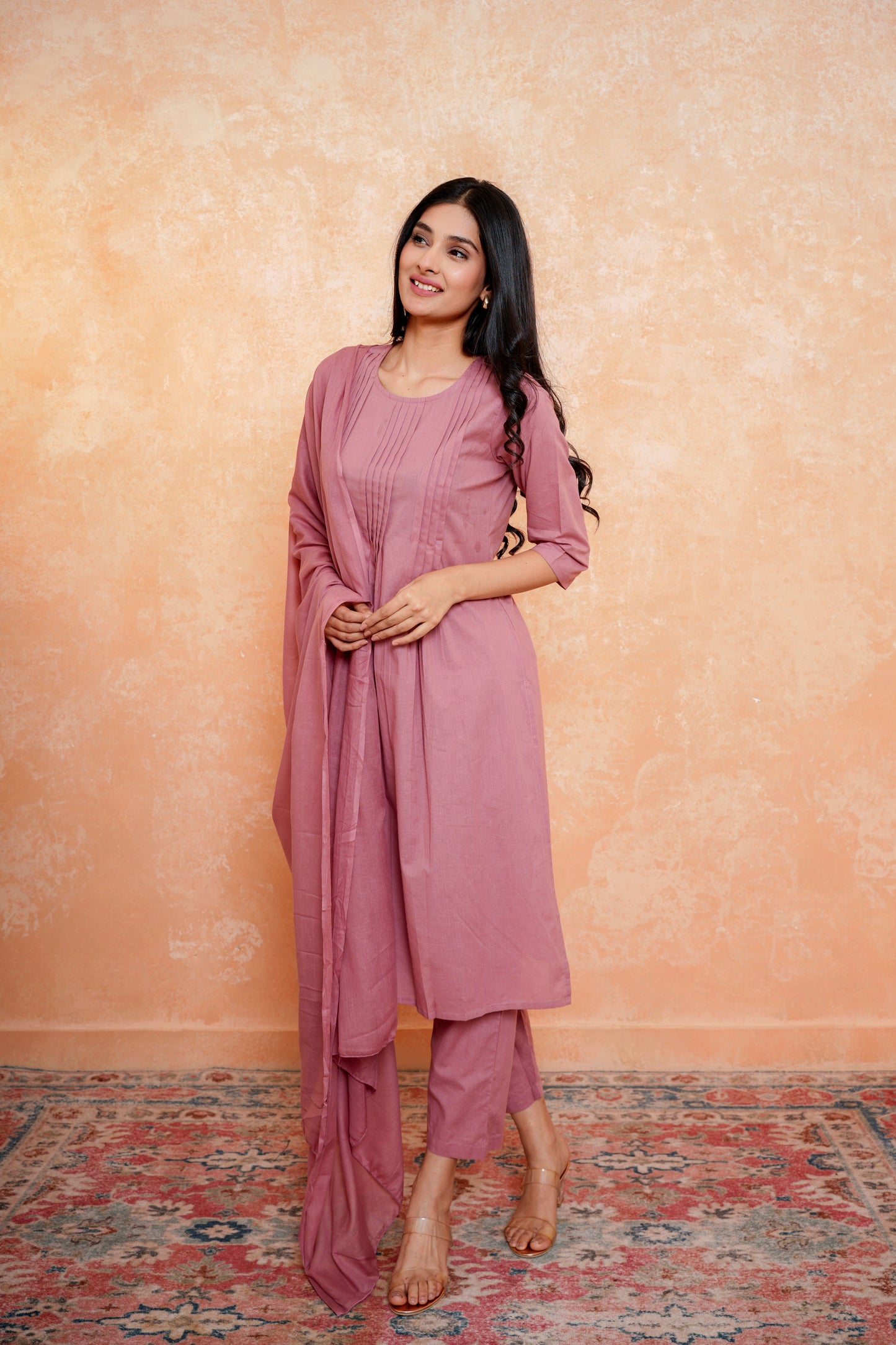 Cherry bliss Dupatta Set for women