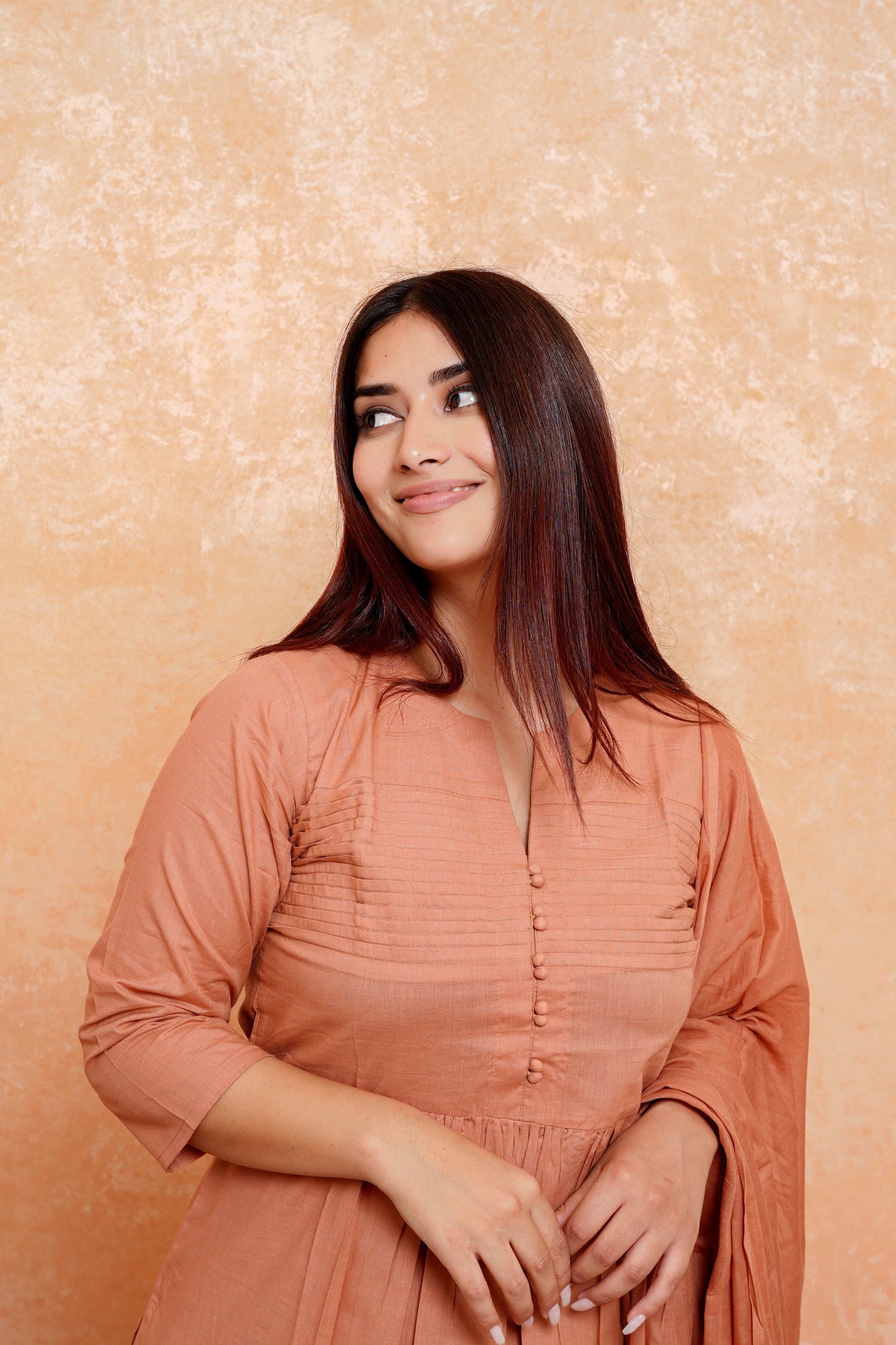 Begen Beige Dupatta Set for women