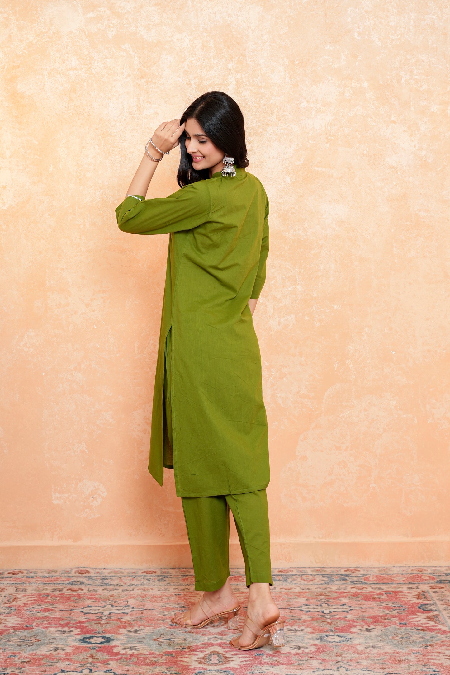 Leafy Glow kurti set