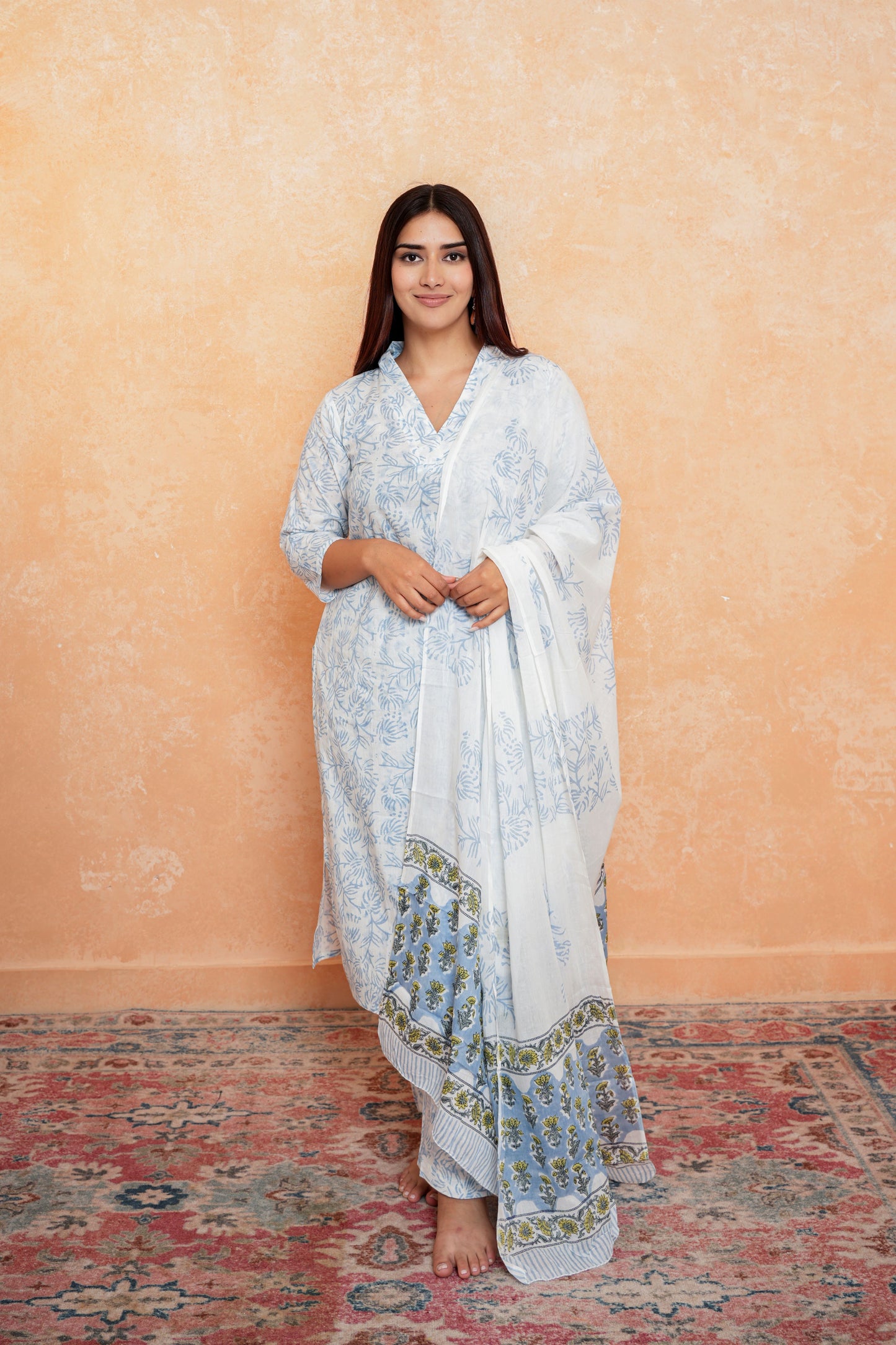 Cozy Crimson Sleeps Dupatta Set for women