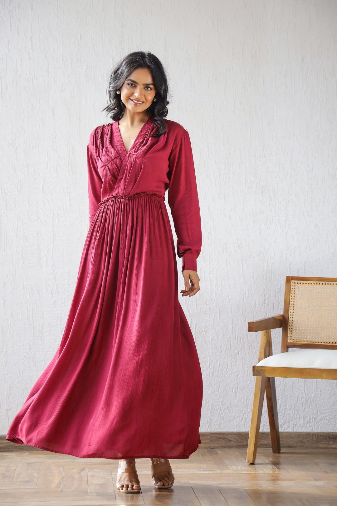 Red Hot Ruffle Dress