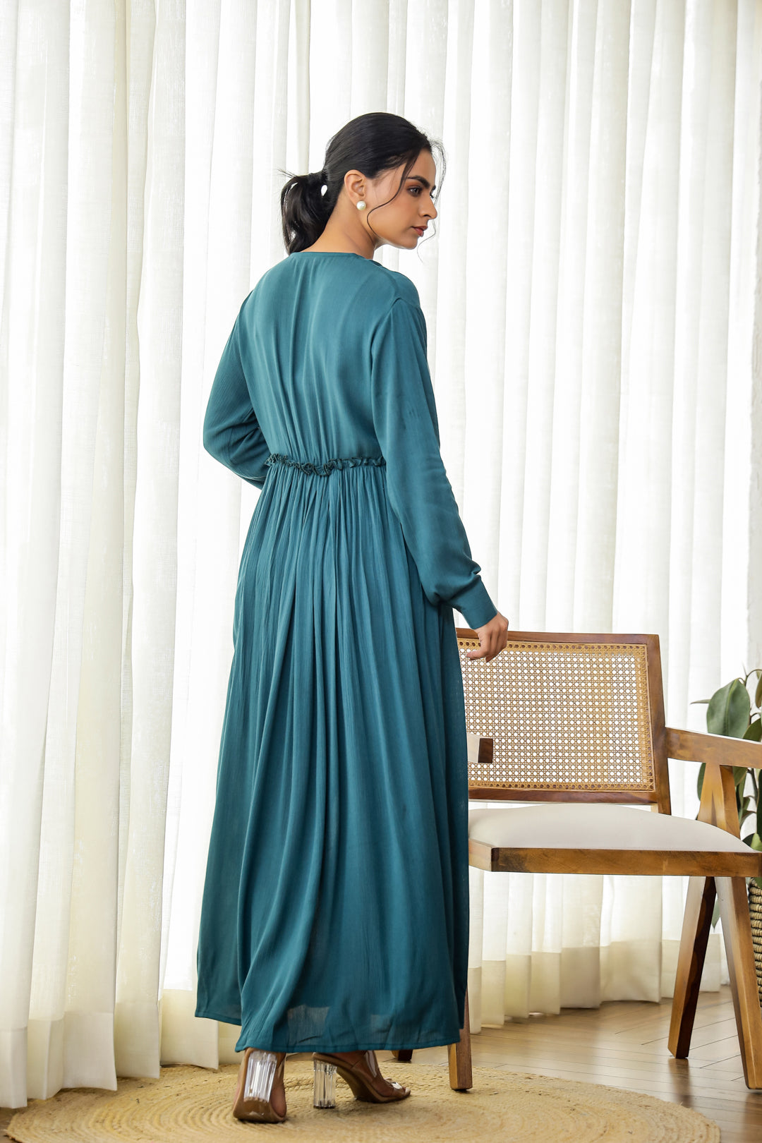 Wrinkle Veil Mauve dress