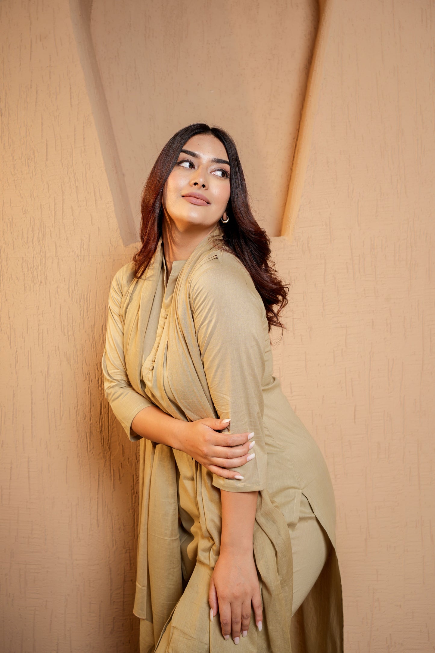 Safari Serenity Slub Dupatta Set