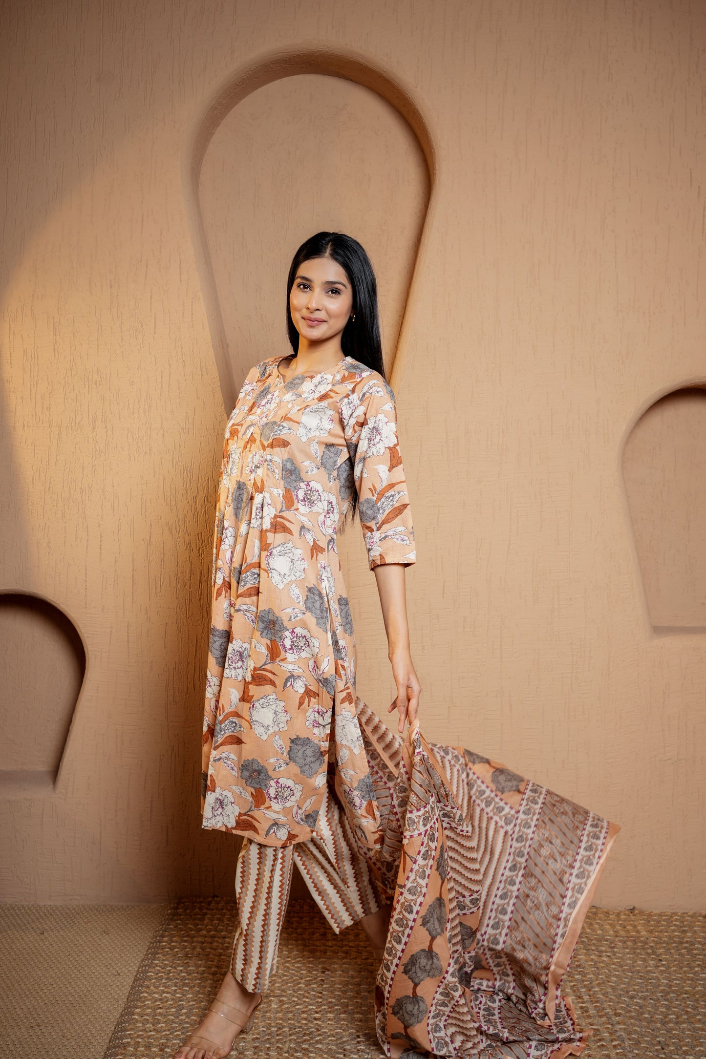 Orange Crush Chic duo Dupatta Set