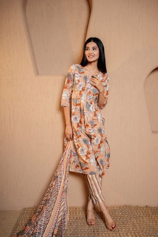 Teal Tranquility Max Dupatta Set