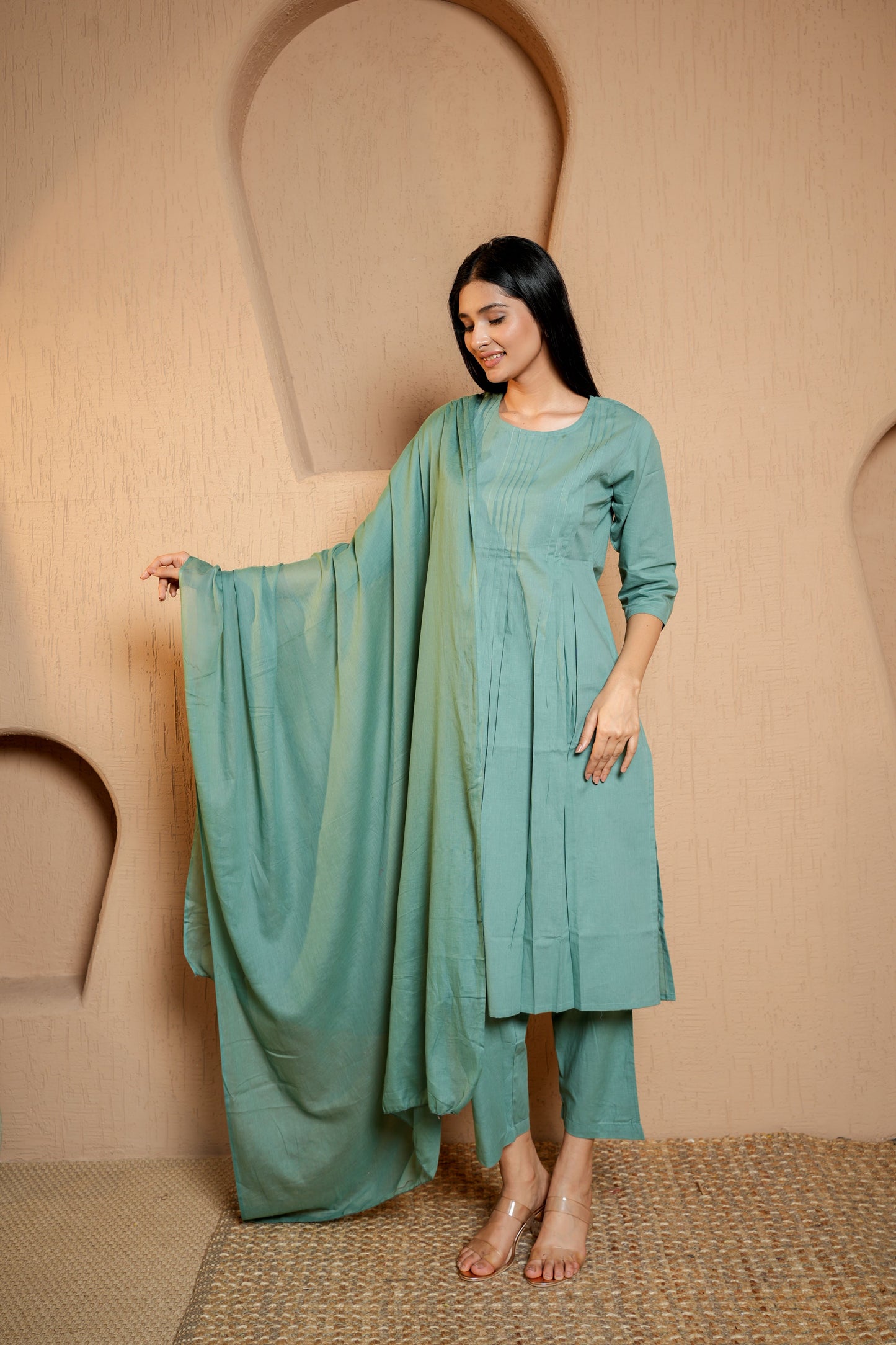 Opera Mauve Dupatta Set