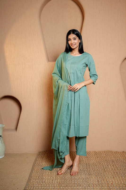 Opera Mauve Dupatta Set