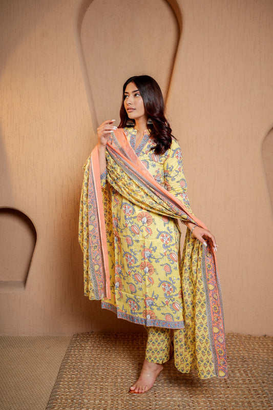 Tranquil Tapestry Elegance Dupatta Set