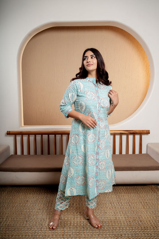 Ivory Blossom Dupatta Set