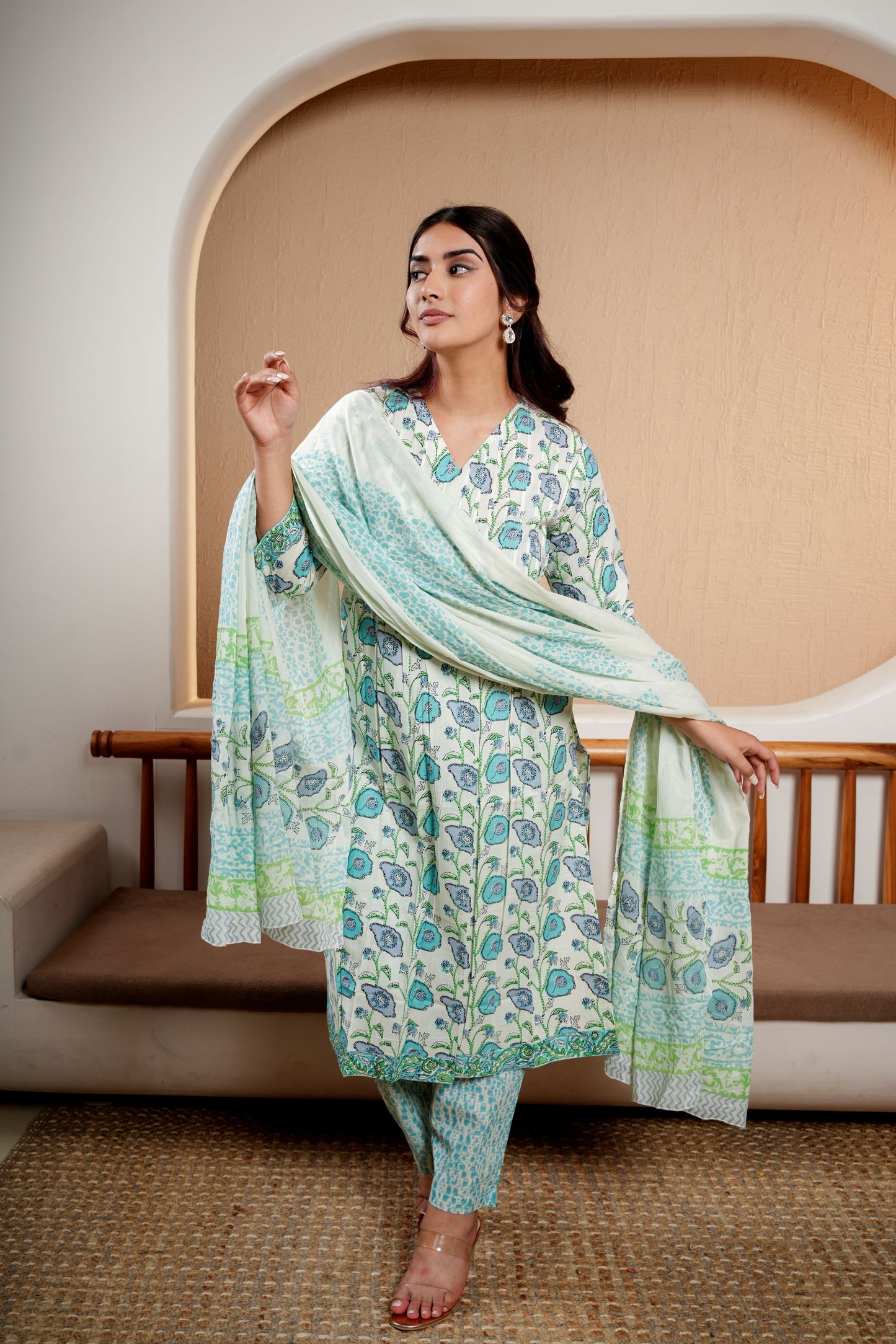 Carrot Allure Dupatta Set for women