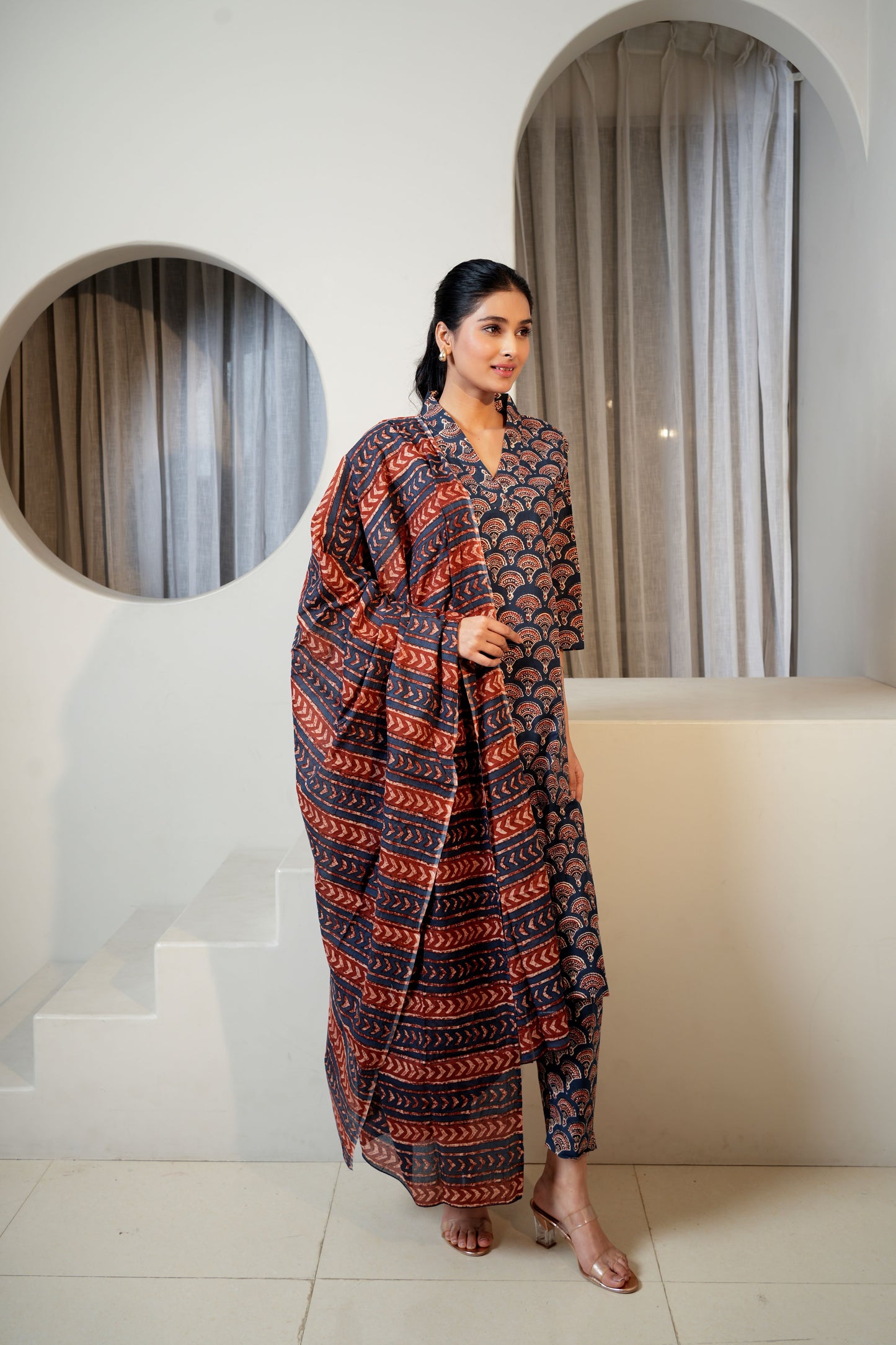 Blueberry Bliss Dupatta set for women
