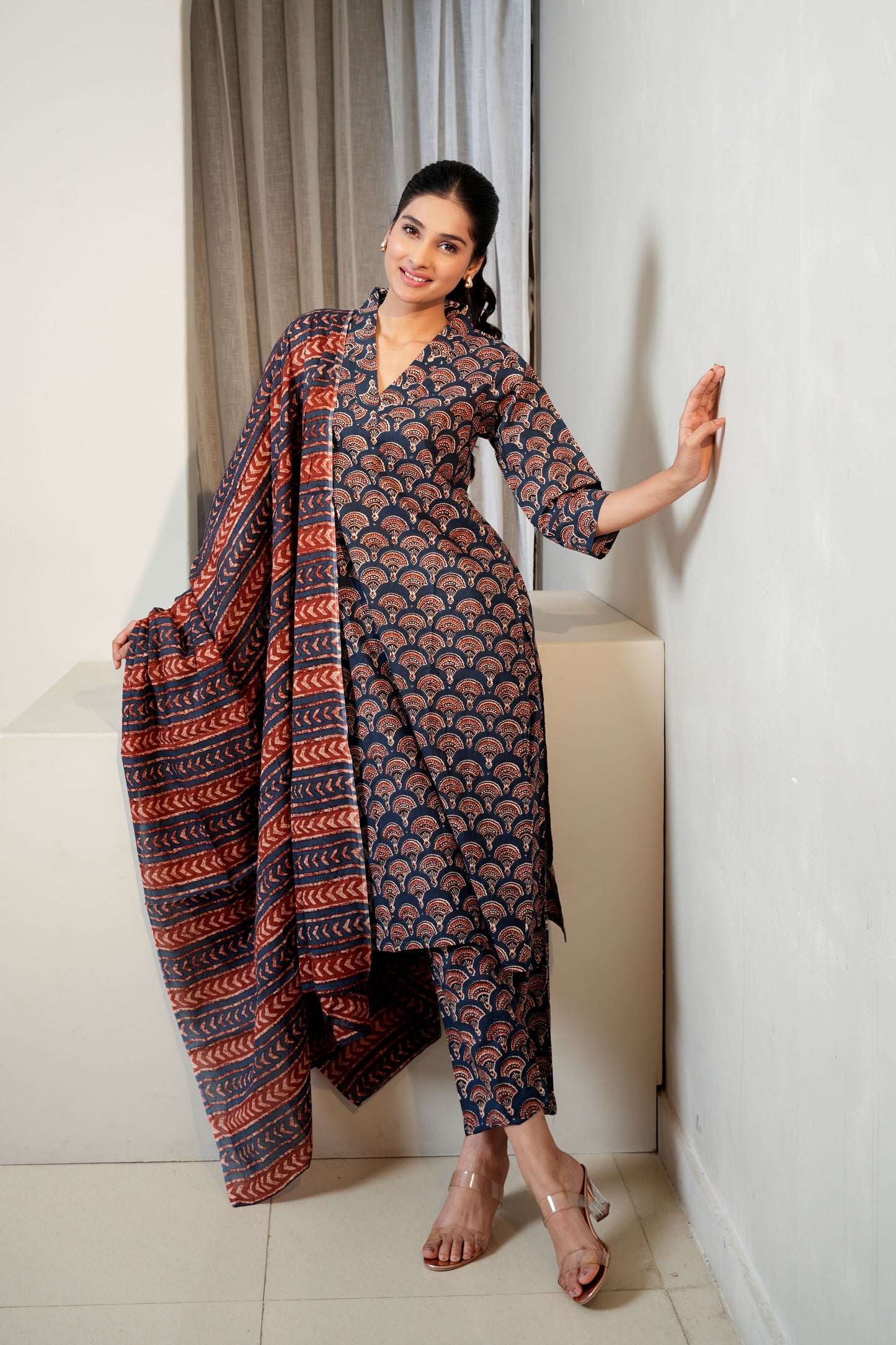 Blueberry Bliss Dupatta set for women