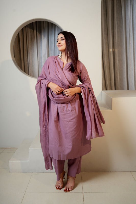 Luxe Herbaceous Dupatta Set for women