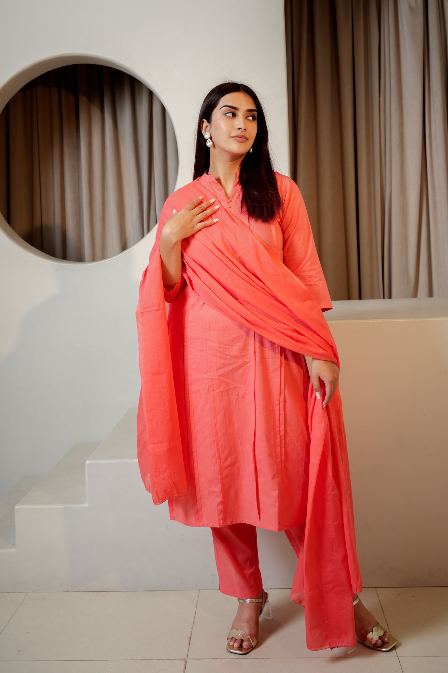 Mauve Breeze Dupatta Set