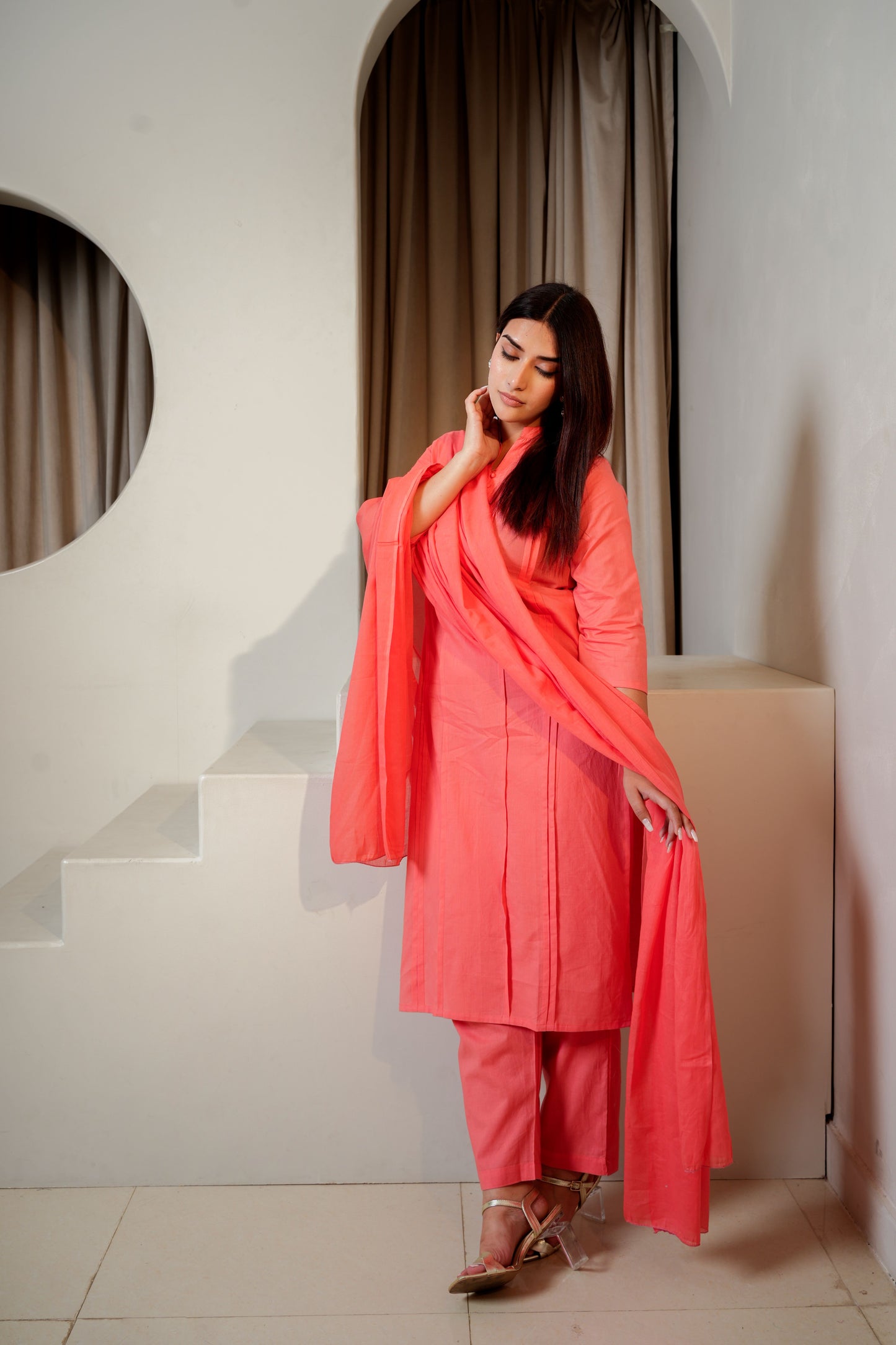 Mauve Breeze Dupatta Set