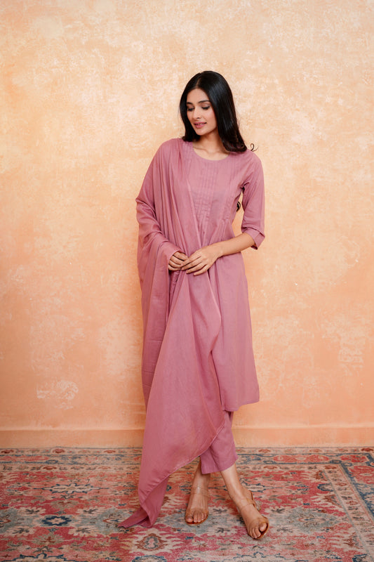 Cherry bliss Dupatta Set for women