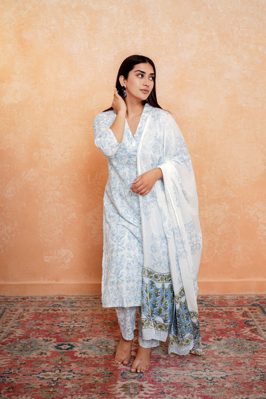 Cozy Crimson Sleeps Dupatta Set for women