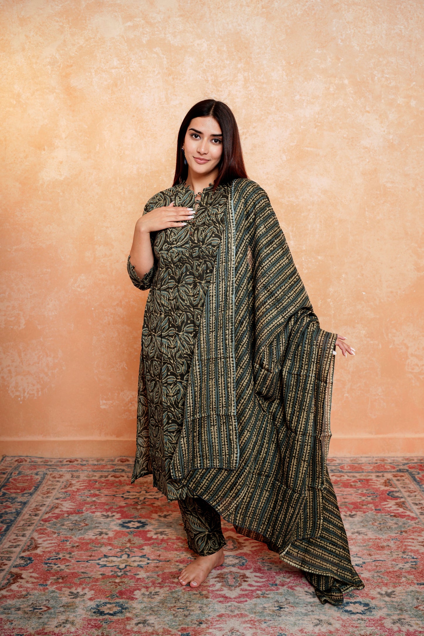 Mehendi Fiesta Dupatta Set for women