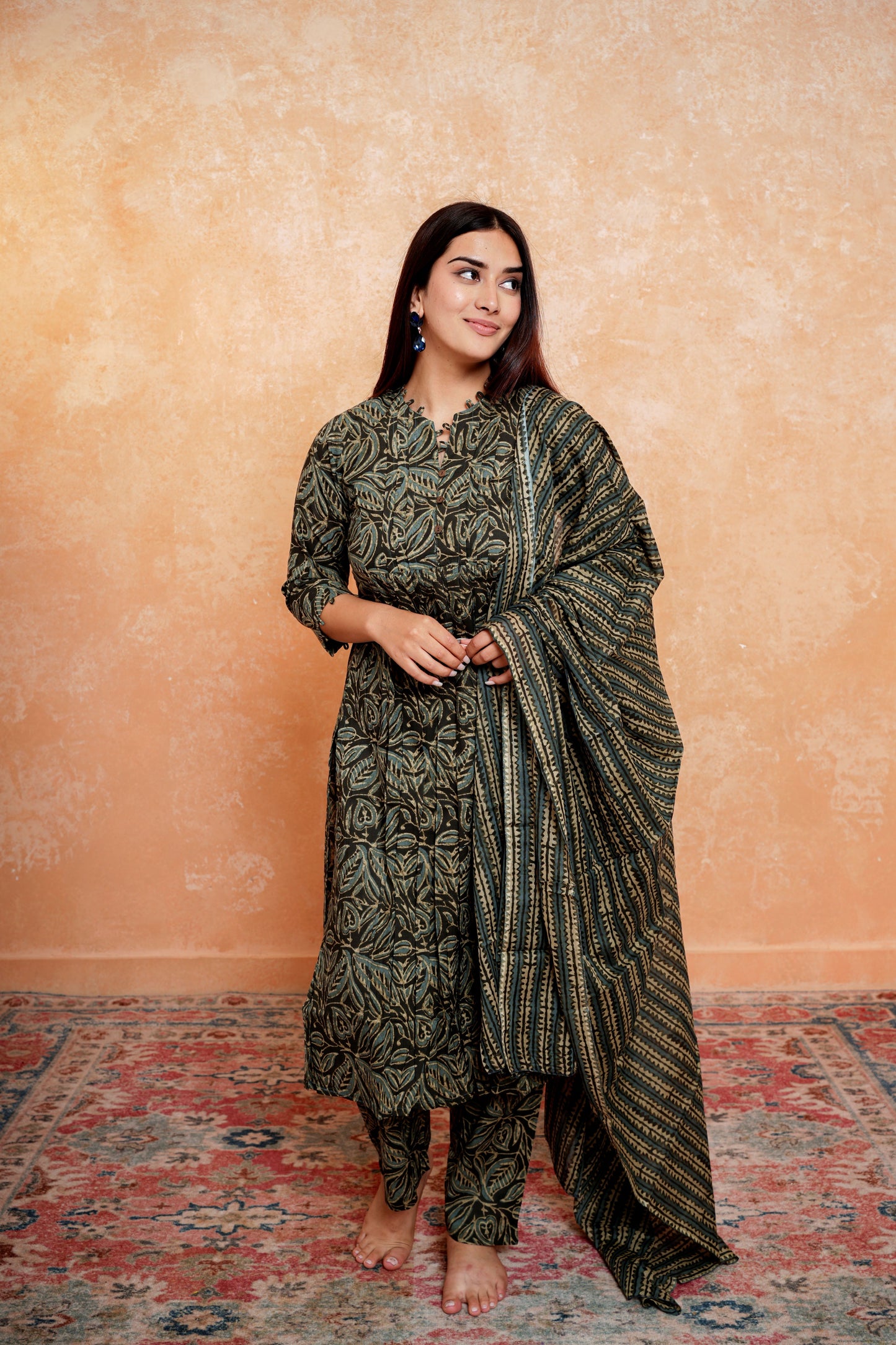 Mehendi Fiesta Dupatta Set for women