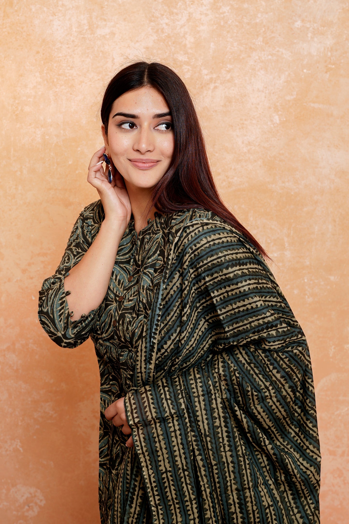 Mehendi Fiesta Dupatta Set for women
