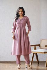 Cruity Plum Perfection kurti Set