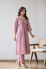 Cruity Plum Perfection kurti Set