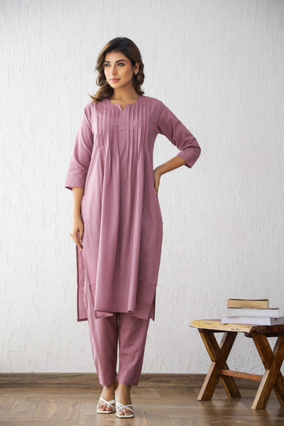 Opera Mauve Kurti Set