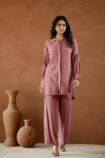 Wrinkle Veil Mauve Set