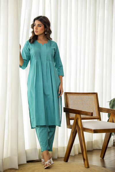 Minty Marvel Kurti Set